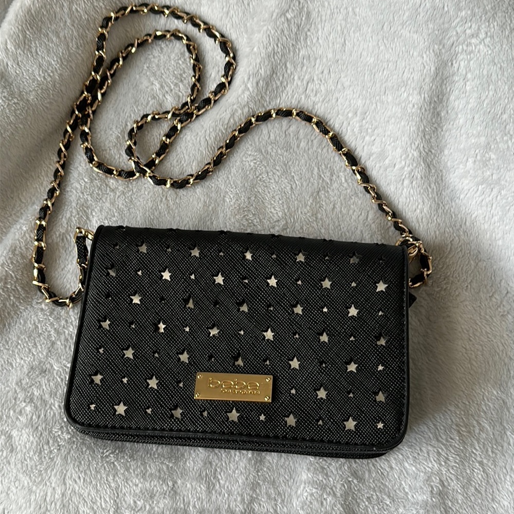 Bebe black crossbody purse